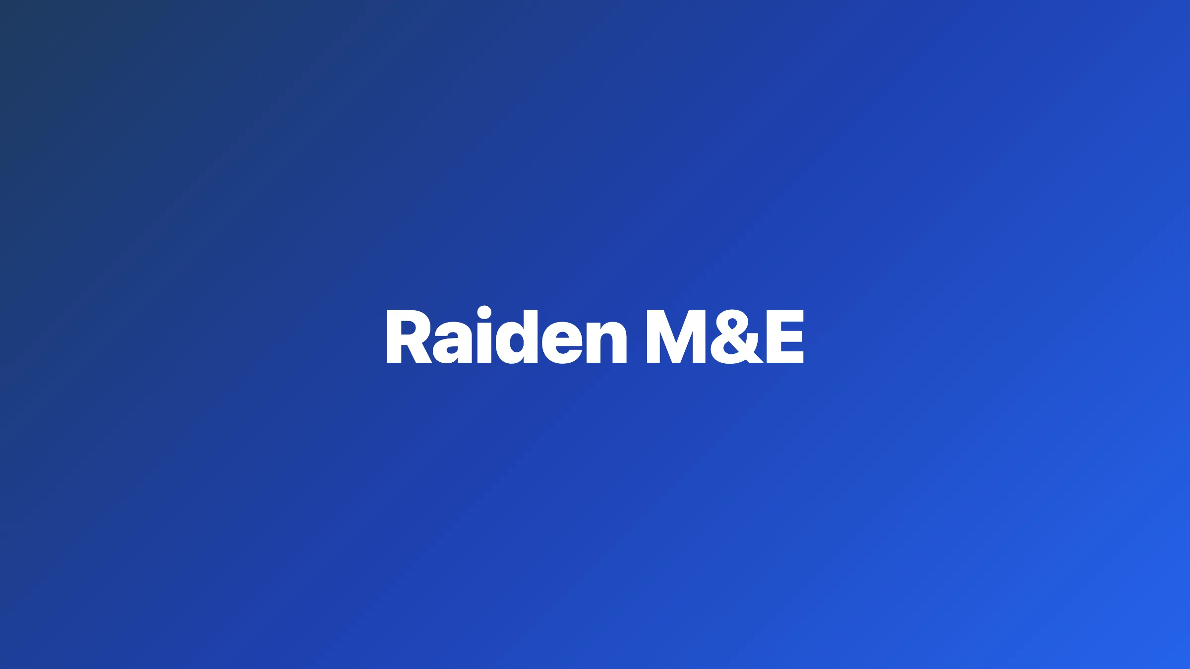 Raiden M&E